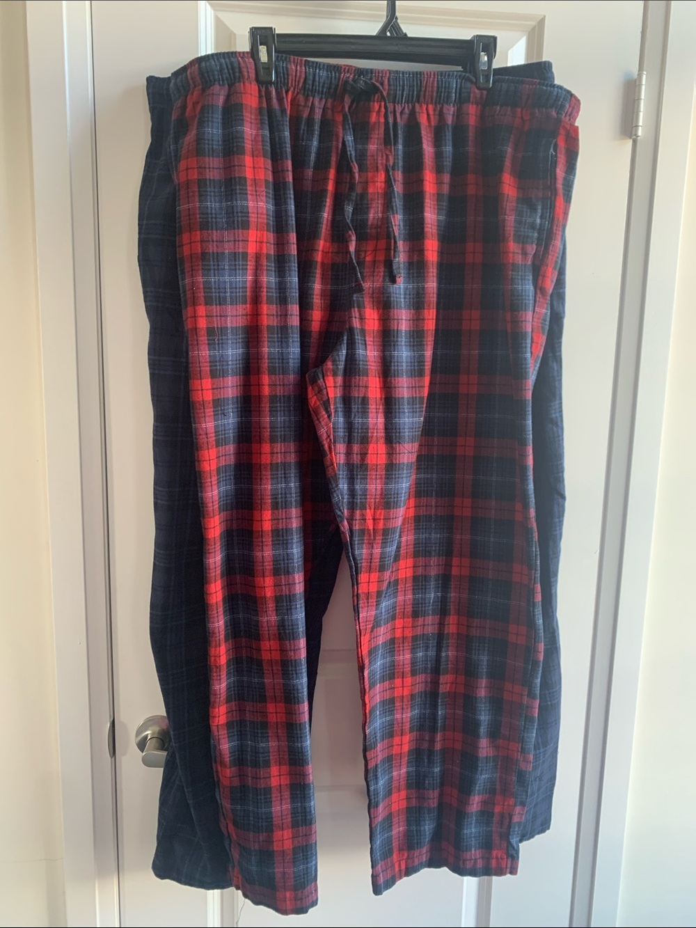 Pierre Cardin Red and Navy Plaid Lounge Pants (2)